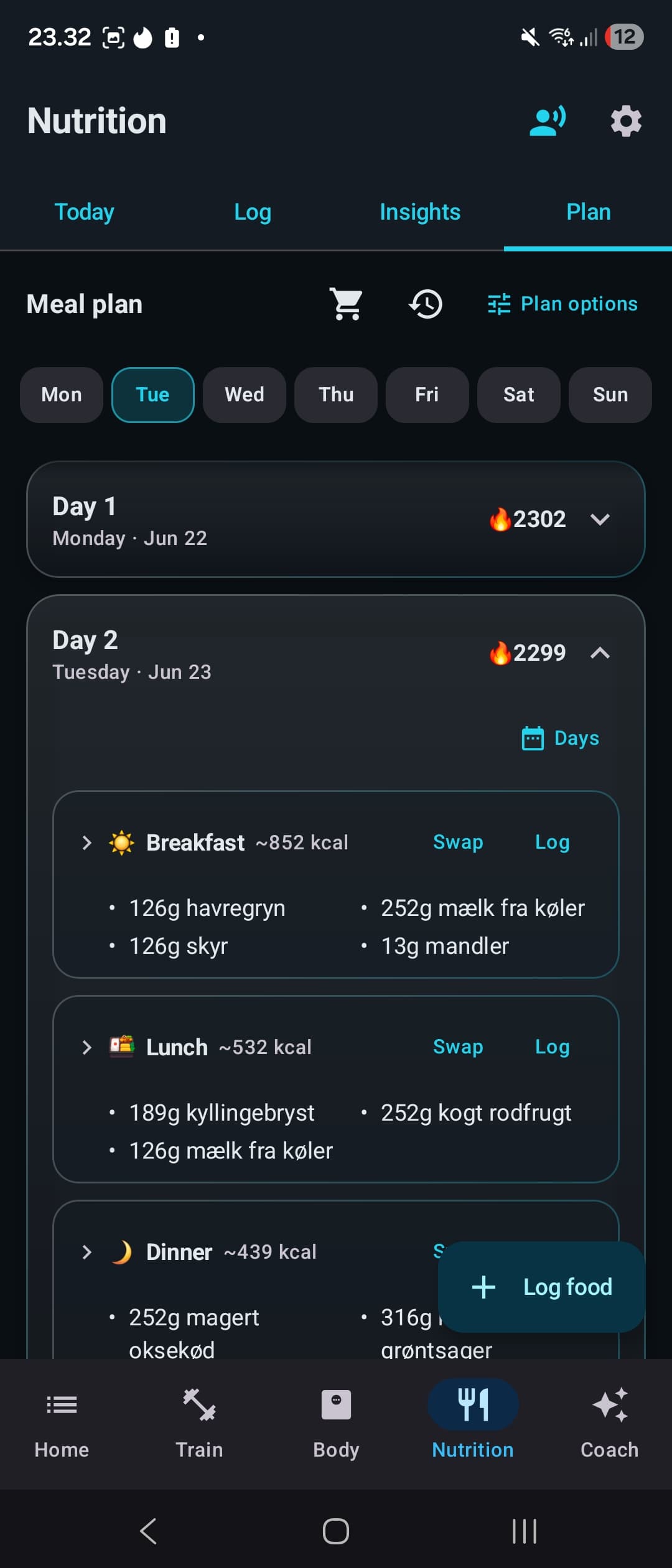 AI meal plans, generated on-device
